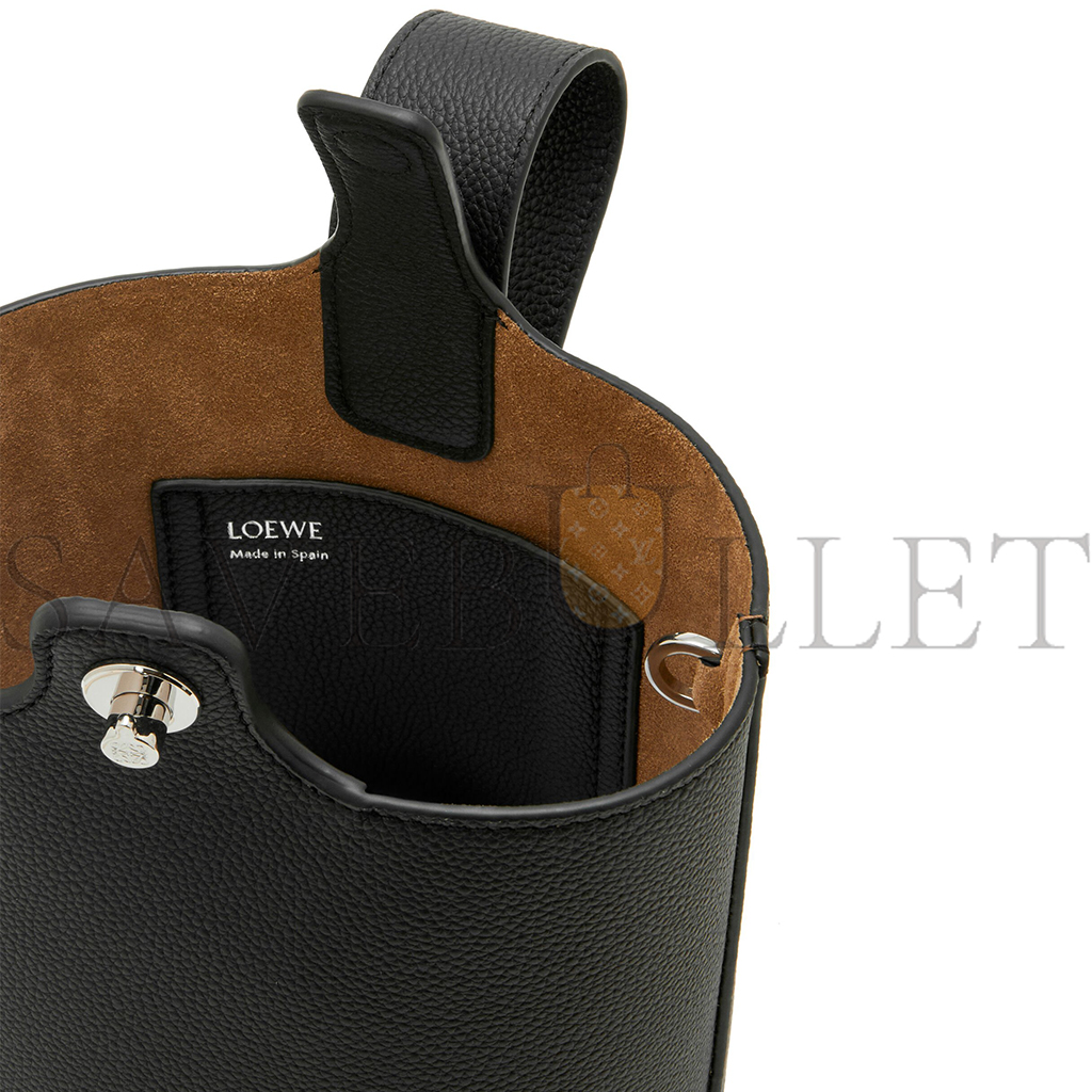 l*ew* mini pebble bucket bag in soft grained calfskin aanbbbmx02 (19.5*16*16cm)
